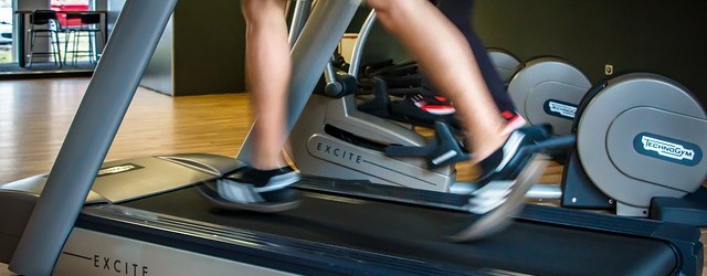 Running on a treadmill